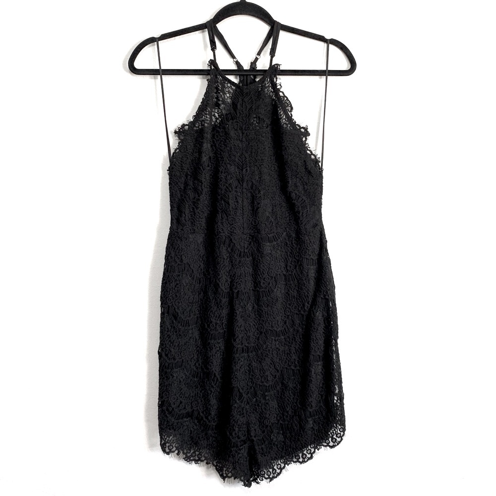 Intimately Free People Black Lace Mini Dress